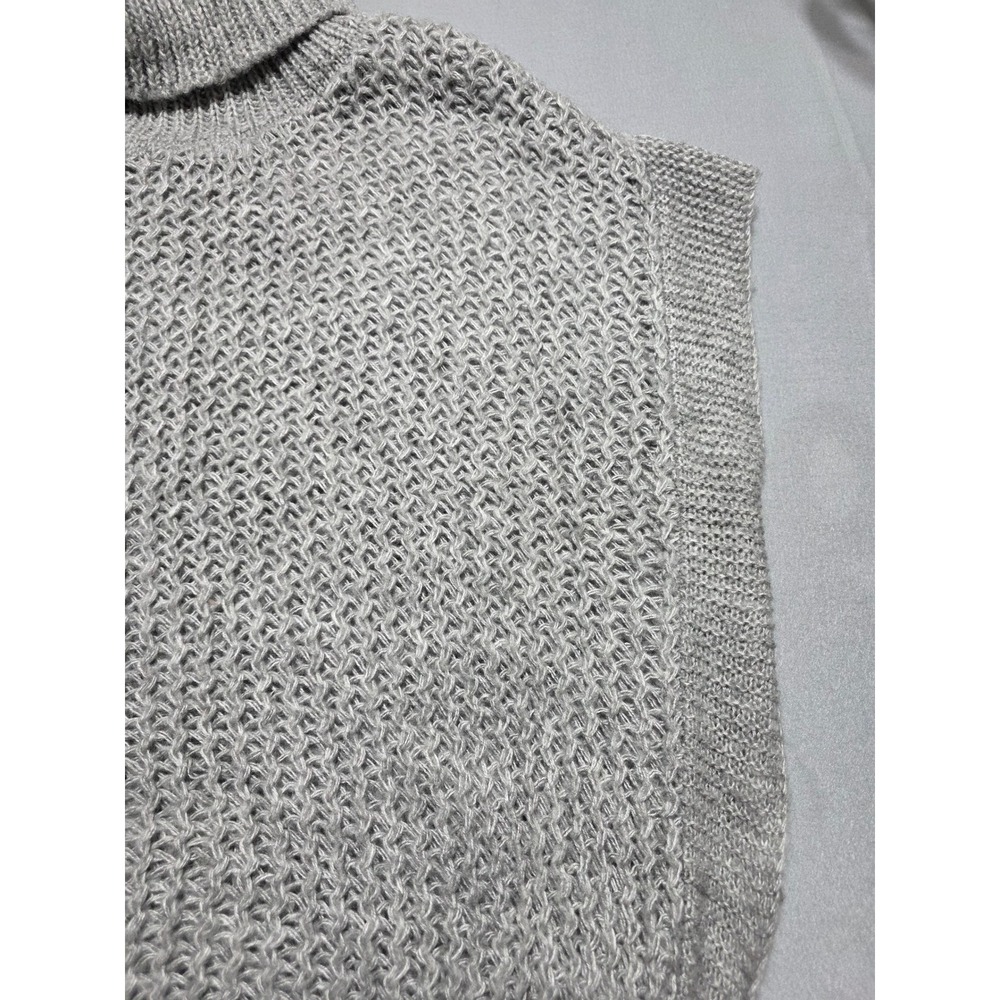 Lauren Conrad Grey Knit Turtleneck Poncho WLC74LP05 OS Grey Cape Sweater - Picture 5 of 11